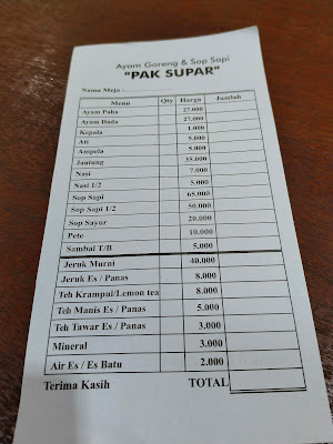 Ayam Goreng & Sop Buntut/ Daging Pak Supar