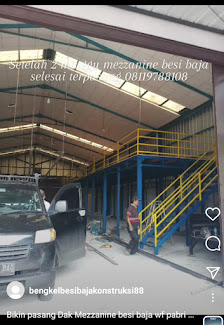 Bengkel besi konstruksi baja bikin pasang atap rafter wf spandek jembatan lima