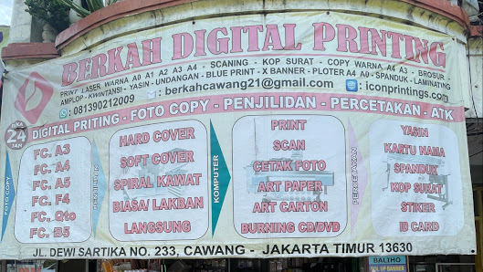 Berkah Digital Printing : Tempat Print Dan Cetak Murah Terdekat 24 Jam Di Jakarta Timur Jakarta Selatan
