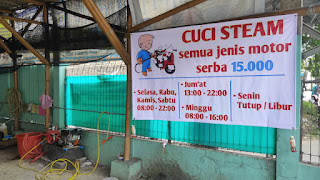 Cuci Steam Motor dan Warkop