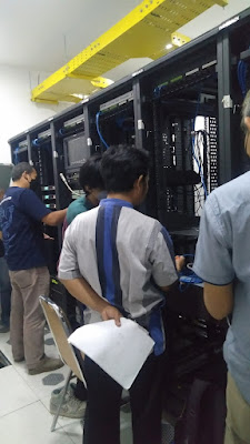 Instalasi cable fiber optik data cctv
