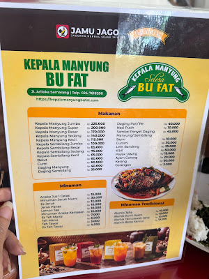 Kepala Manyung Bu Fat ,Sukun Semarang
