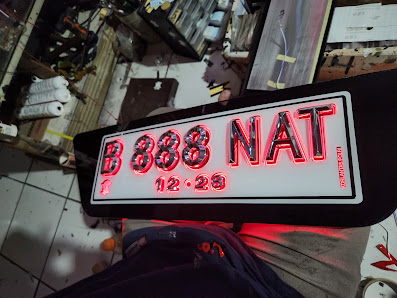 PLAT NOMOR MOBIL ACRYLIC LED (SERVICE HOME)