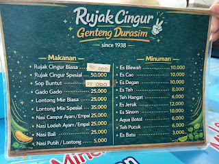 Rujak Cingur dan Sop Buntut Genteng Durasim