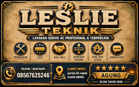 Service AC rumah (Leslie Teknik)