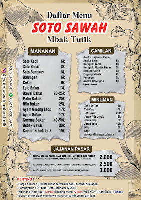 Soto Sawah Mbak Tutik