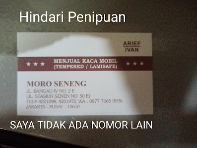 Toko Kaca Mobil Moro Seneng