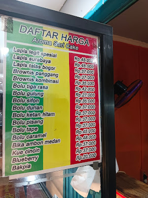 Toko kue & Bolu Aroma Sari cak'es Cipete. Flamboyan