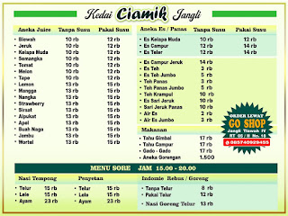 Warung Es Campur Ciamik Jangli / KEDAI CIAMIK JANGLI