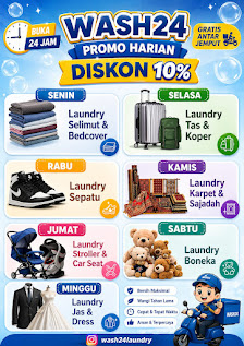 WASH 24 LAUNDRY SETIABUDI (GRATIS ANTAR JEMPUT - BUKA 24 JAM)