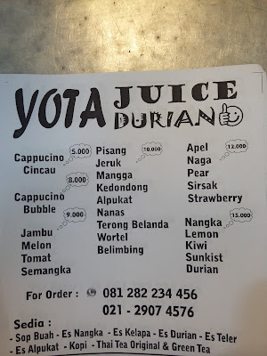 Yota Juice mangga dua mall